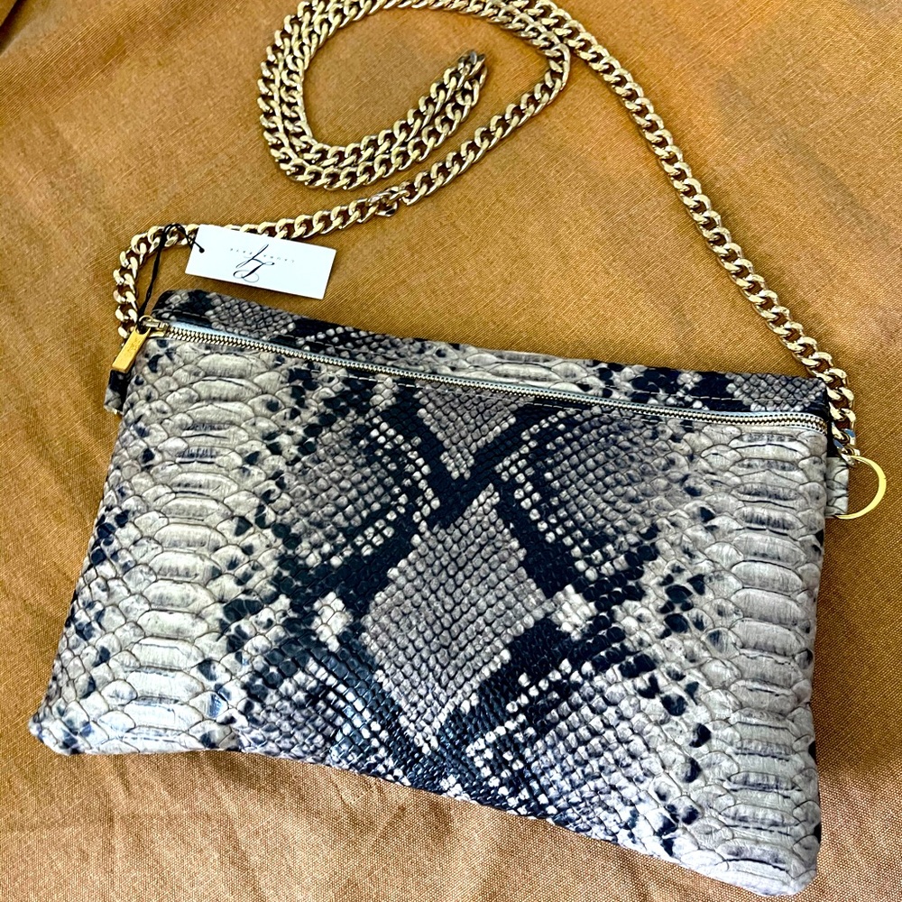 Super cute faux snakeskin bag